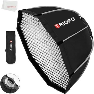 Triopo Quick Release Bowens Mount Octagon Softbox 35in x 90cm with Honeycomb Grid