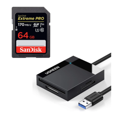 Sandisk Extreme Pro 64GB & UGREEN USB 3.0 SD Card Reader