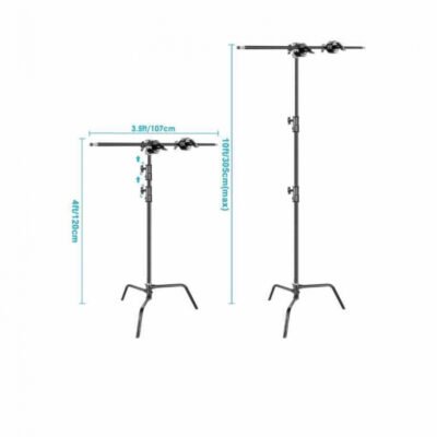 Flashpoint 10ft  C-stand with Boom Arm and Two Gobo Heads