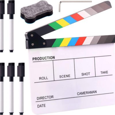 Swpeet 8Pcs 10″x12″ Acrylic Film Movie Directors Clapboard Kit