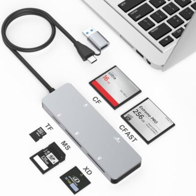 Yeemie 5 in 1 CFast Card Reader USB 3.0 USB C