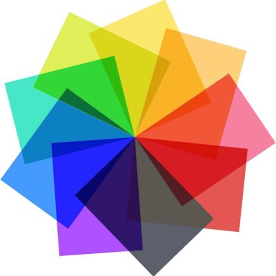 Transparent Color Gel Filter Sheets 9pcs