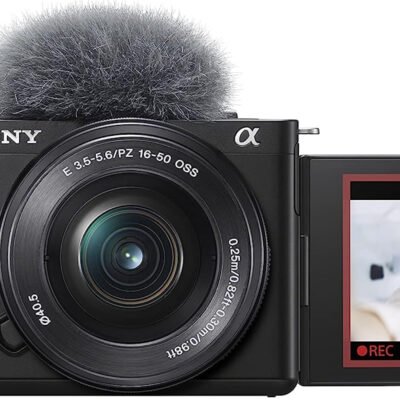 Sony Alpha ZV-E10 – APS-C Interchangeable Lens Mirrorless Vlog Camera Kit – Black
