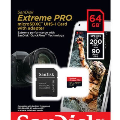 SanDisk Extreme Pro Micro SD 200MB/s 64GB SDXC UHS-1 Card 4K