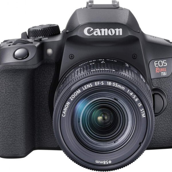 Canon EOS Rebel T8i EF-S 18-55mm is STM Lens Kit, Black