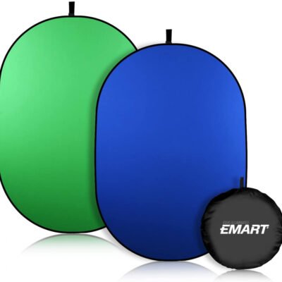 EMART Collapsible 2-in-1 Backdrop – GREEN & BLUE (5ftx6.5ft)