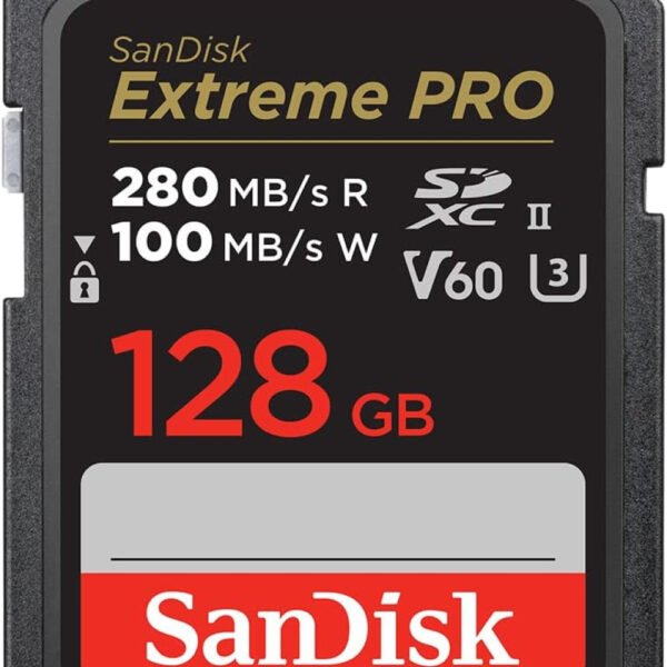 SanDisk 128GB V60 Extreme PRO SDXC UHS-II Memory Card