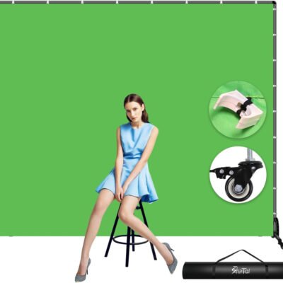 7×6.5ft Green Screen Backdrop...