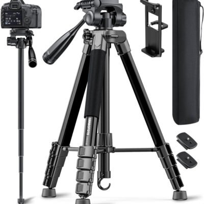 73″ Camera Tripod and...