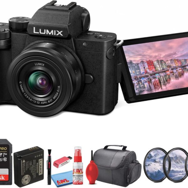 Panasonic Lumix G100 4K Mirrorless Camera with 12-32mm Lens for Photo and Video Vlogging