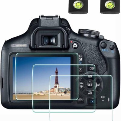 Screen Protector for Canon EOS Rebel T7 T6 T5 2000D Camera & Hot Shoe Cover