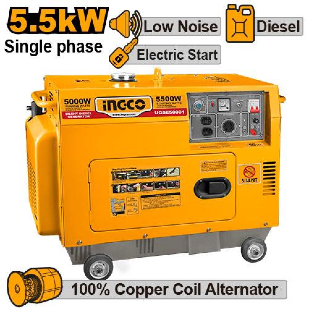 INGCO Silent Diesel Generator (UGSE50001)