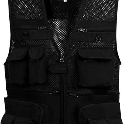 Utility Safari Travel Vest with Pockets Outdoor Work Photo Cargo Fly Summer Vest
