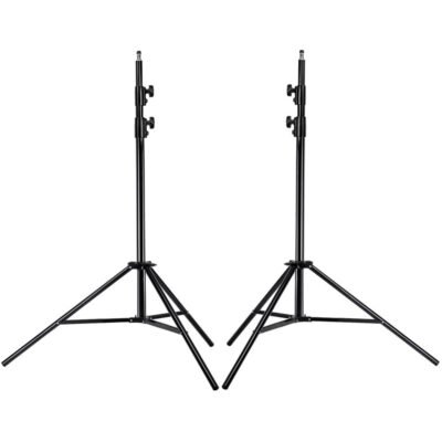 NEEWER PRO 9feet/260cm Spring Loaded Heavy Duty Photography Photo Studio Light Stands with 1/4″ Screw & 5/8 Stud for Video, Portrait and Photography Lighting (2 Packs)