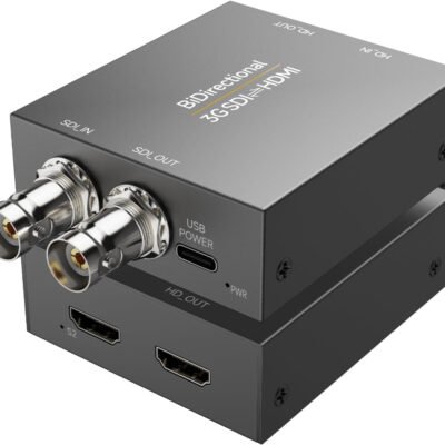 BiDirect HDMI/SDI Converter,3G Micro SDI/HDMI BiDirectional Converter Built in ESD Protection Circuit,Adaptive Input Resolution and Stereo Audio De-embedder for Camera Monitor Projector 1080P