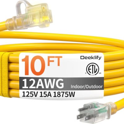 12 AWG 10 ft Heavy Duty Outdoor Extension Cord