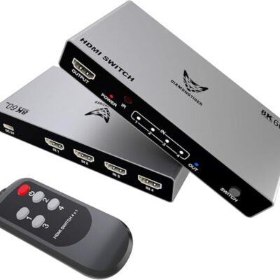 8K HDMI Switch with Remote 4 Ports