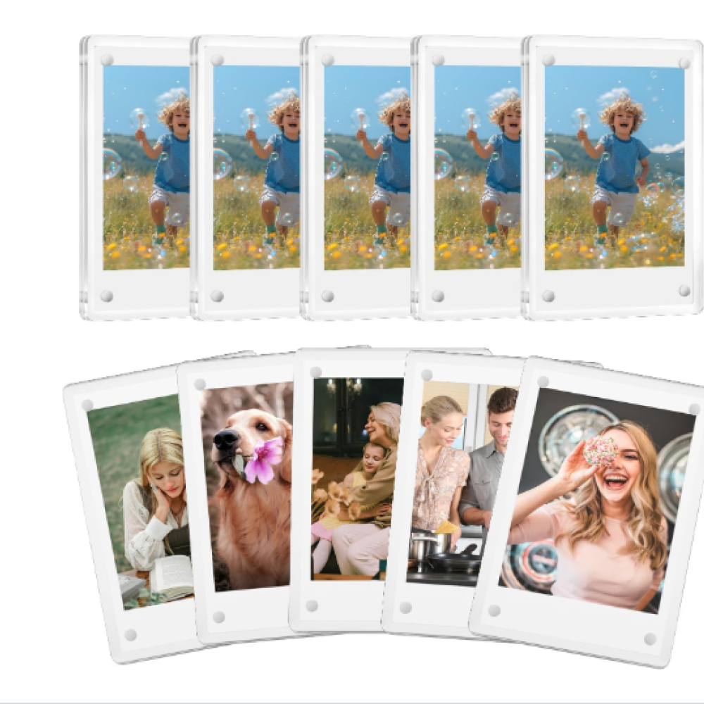 AITEE Acrylic Fridge Magnetic Frame for Instax Film (10 PK)