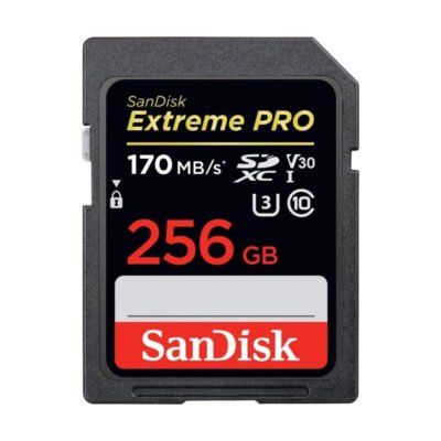 SanDisk Extreme PRO SDXC UHS-I Memory Card – C10, U3, V30, 256GB
